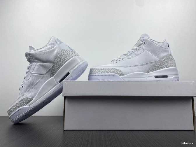 Cheap TBK Retro Air 'Triple 3 Jordan White' PS 429487-111 0717